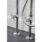 Kingston Brass CCK246K1 Freestanding Clawfoot Tub Faucet Package with Supply Line, Polished Chrome CCK246K1 - alternate 2